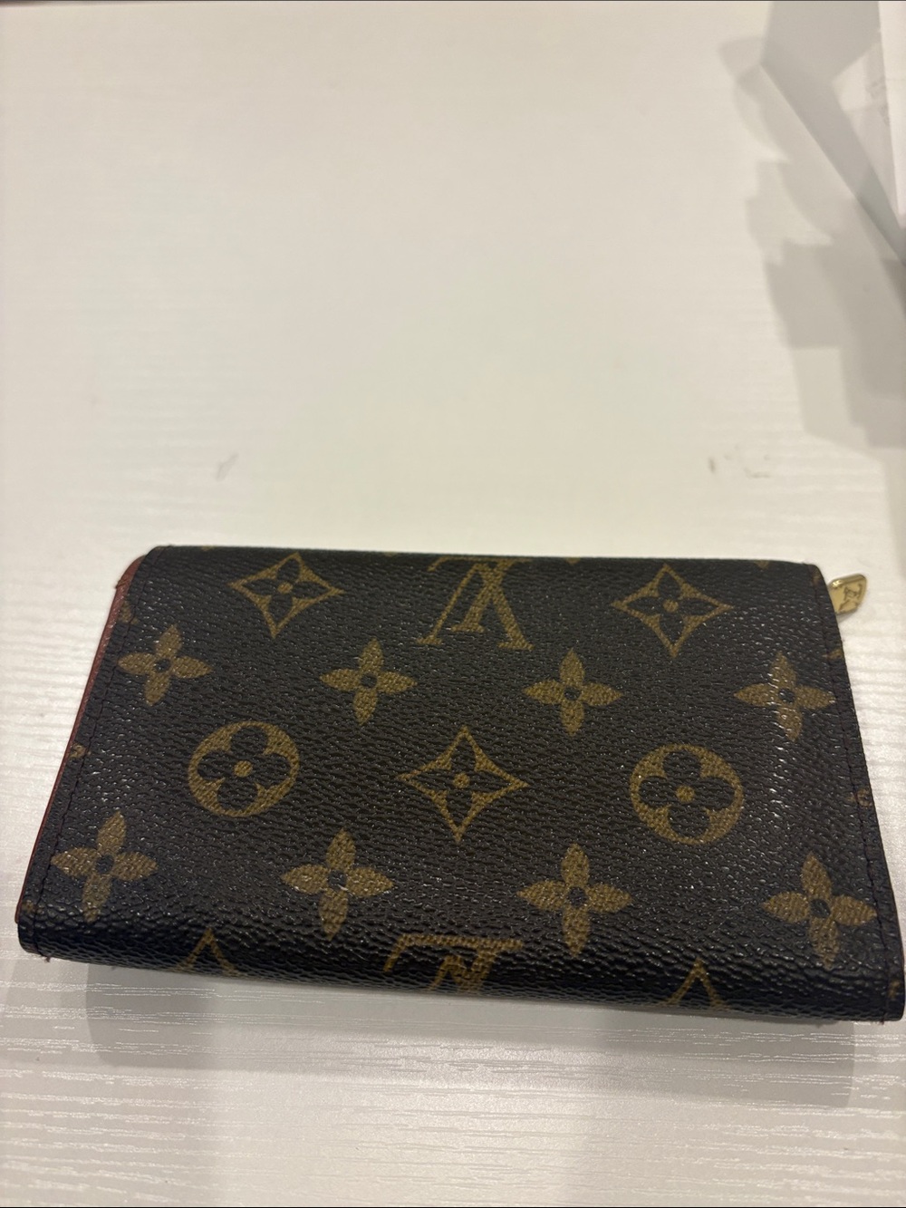 Louis Vuitton Monogram Canvas Trifold Wallet - Brown & Gold with Unbranded Chain - Picture 7 of 12